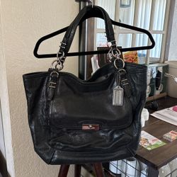 Coach Large  Metallic Black Purse 
