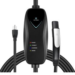 Lectron Level 1 Tesla Charger - 110V, 15 Amp, NEMA 5-15 Plug, 16 ft Extension Cord - Portable Electric Car Charger for Tesla - Compatible with All Tes