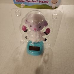 Baby Lamb Solar Powered Dancing Toy Bobble Head Easter Spring Window Office