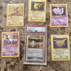Pokemon card first edition fossil and promo lot $110