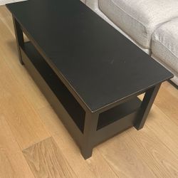 Black Life Top Coffee Table  — MOVING SALE — $35!