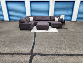 Sectional Sofa With Chaise + Ottoman FREE DELIVERY