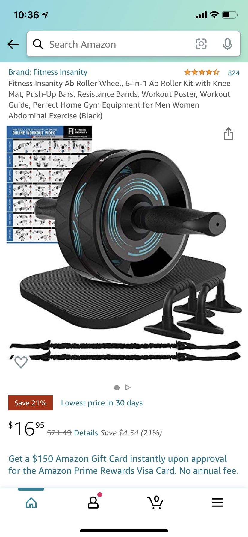 Fitness Insanity Ab Roller