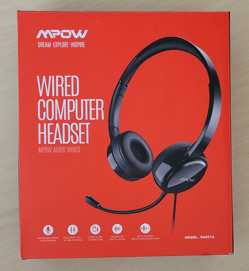 MPOW PA071A USB headset with microphone, noise reduction