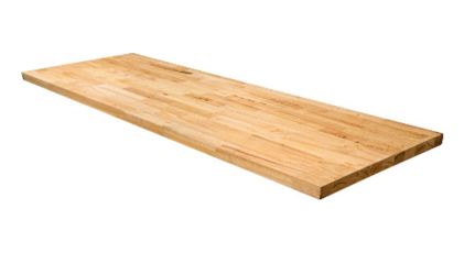 98 in. L x 25 in. W × 1.5 in. T Unfinished Hevea Finger Jointed Standard Butcher Block With Eased Edge