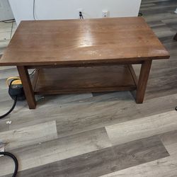 Mission-style wooden coffee table