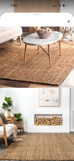 Brand new farmhouse jute area rug