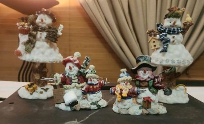 Vintage 2002 Woodlands Winds Collection Snowmen 