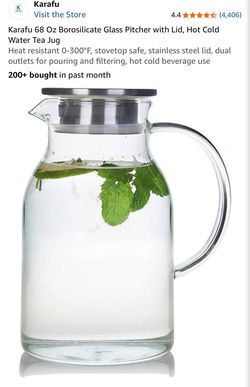 Glass pitcher 68 oz