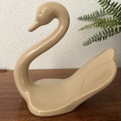 Vintage Boho MCM Jungalow Swan Towel Soap Holder Stand