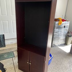 Cherry Bookshelves / Storage Cabinets – Set of 2