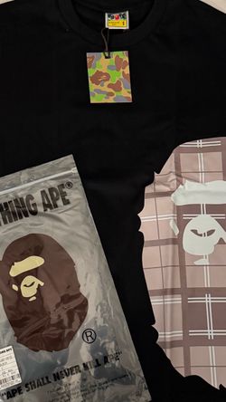 A Bathing Ape BAPE Black T-Shirt Size S MENS