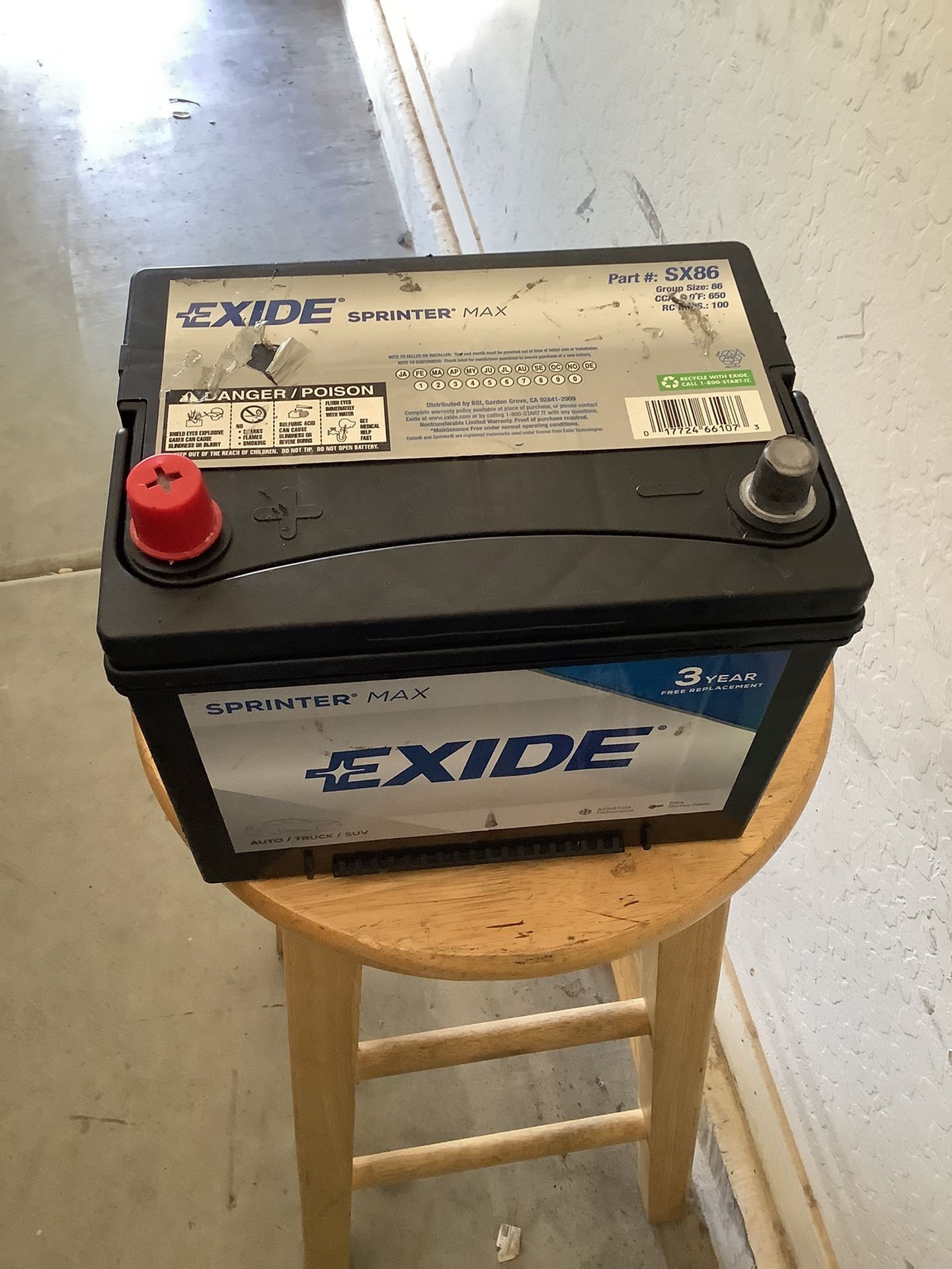 Used Car Battery (Group 86)