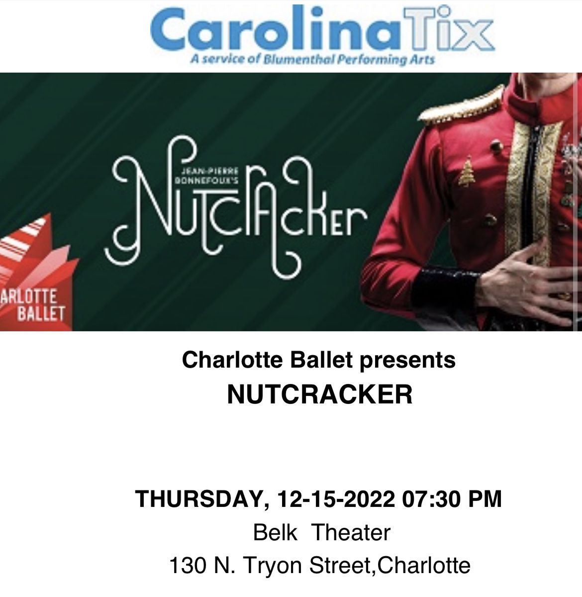 Charlotte Ballet Nutcracker 
