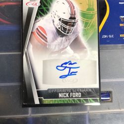 Nick Ford Sage Certified Autograph Rookie Card