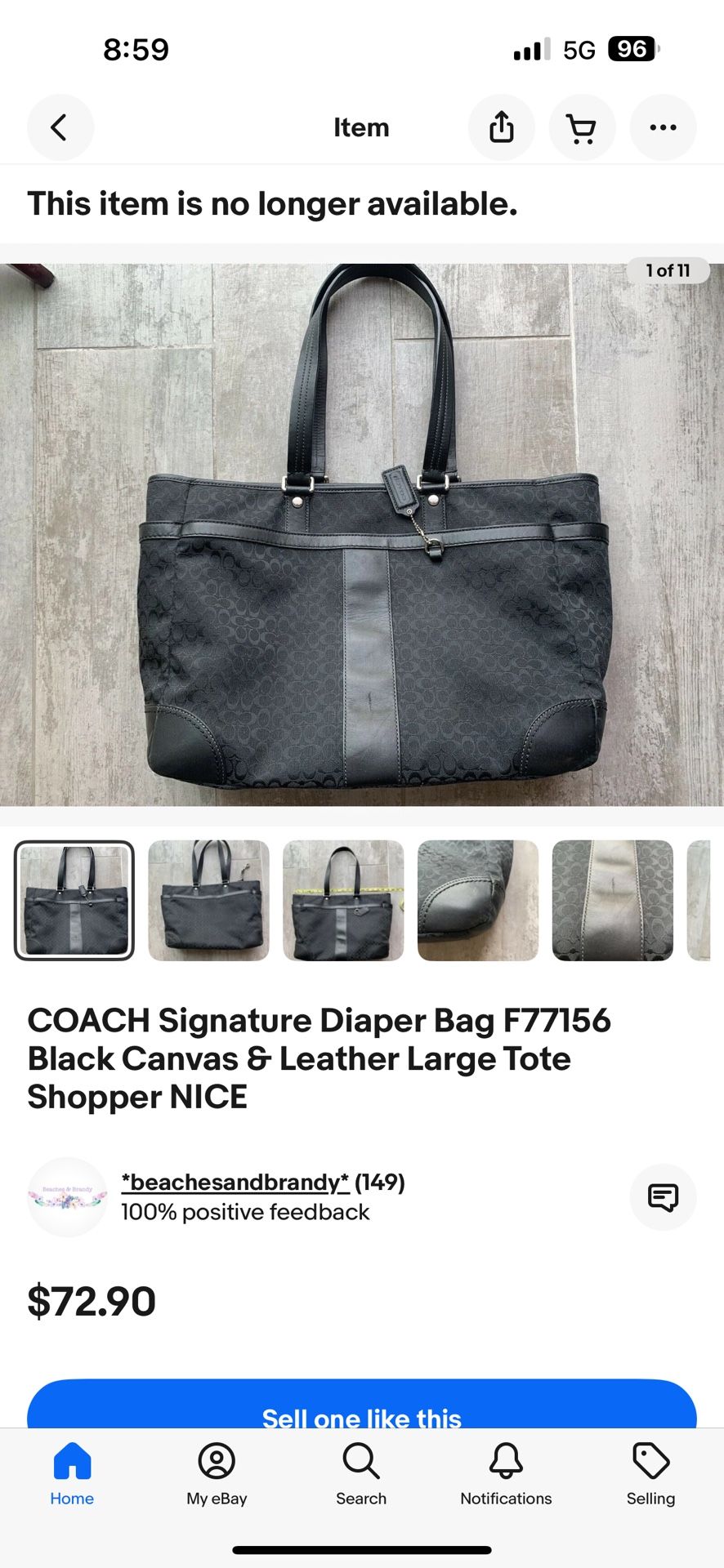 Coach Diaper Bag