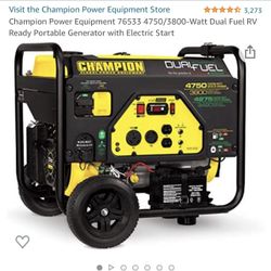 Dual (gas and propane) Generator. Never Used