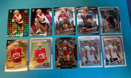 San Francisco 49ers (10) card rookie lot
