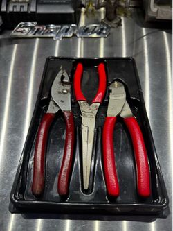 Snap on 3 piece plyer set with tray
