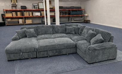 Modern Corduroy U Shape Sectional Couch-FREE DELIVERY 🚚