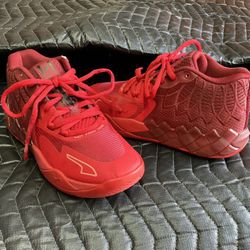 Puma MB 01 Jr. “Not From Here” LaMelo Ball Red Blast Fiery Size 6 