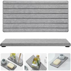 Gray Diatomaceous Earth Sink Caddy 21x10cm