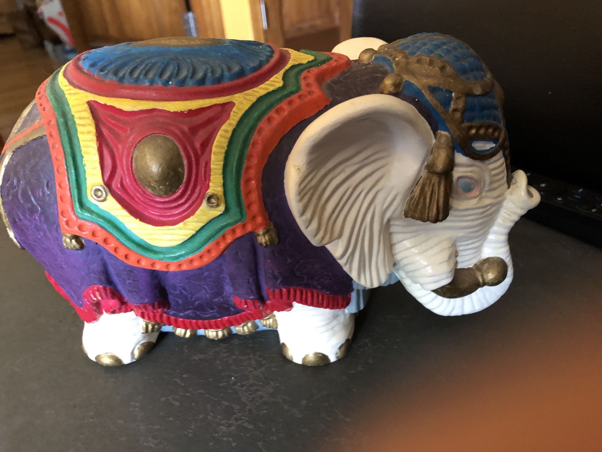 Hand Painted Ceramic Elephant