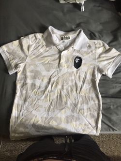Bape Off White Button Shirt Small