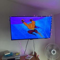 Insignia 42” Hd Tv / 3d Blu-ray/ Retracting Wall Mount