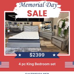 4 Pc King Bedroom Set 