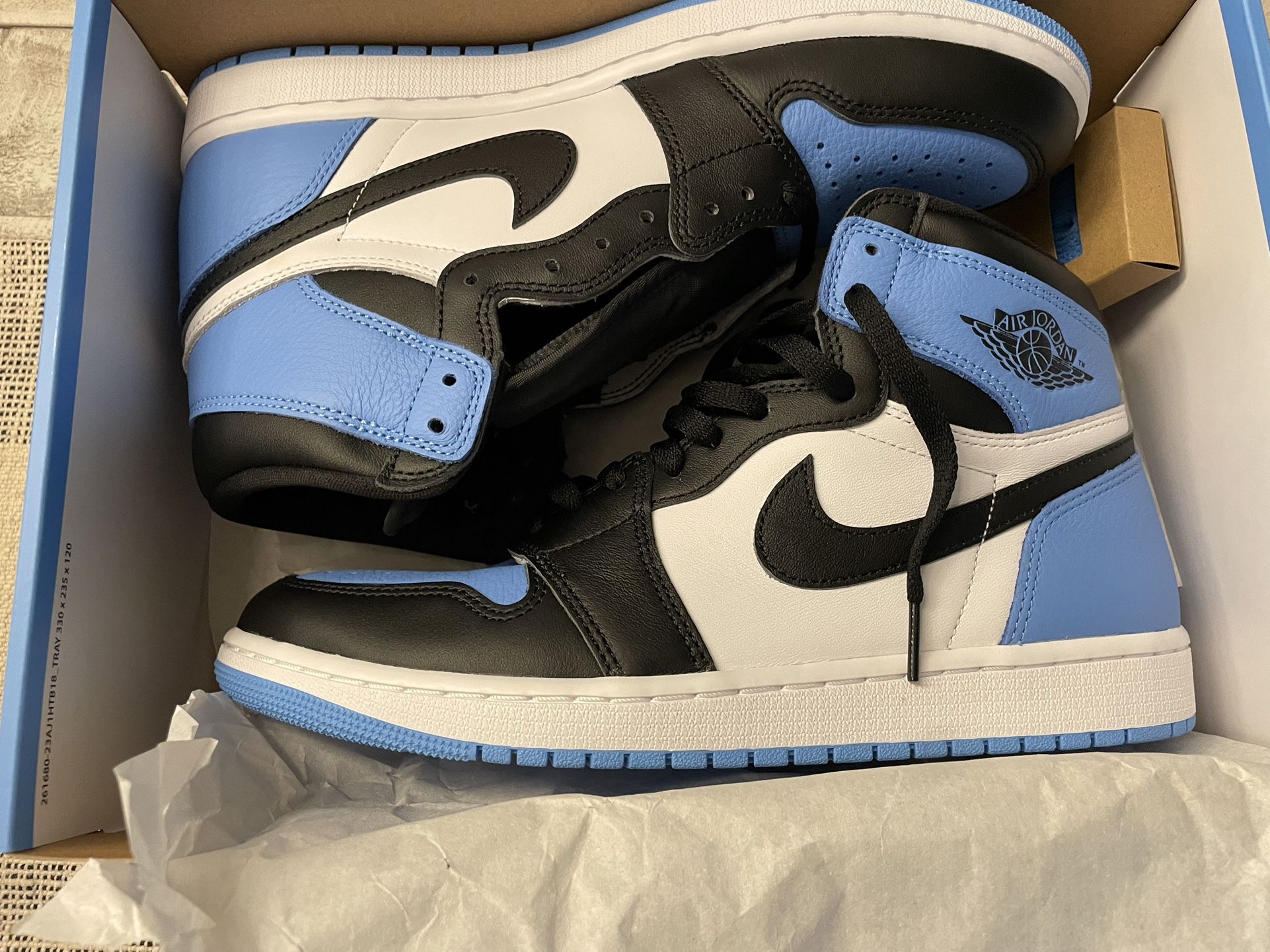UNC Jordan 1 blue toes!!