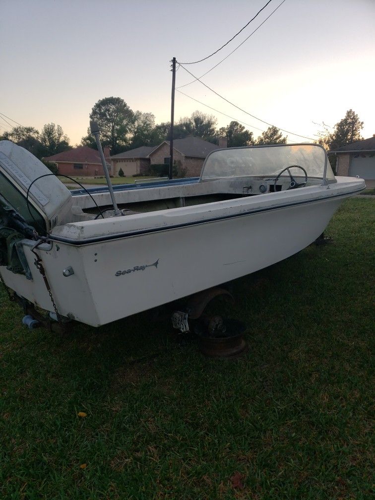 16ft Sea Ray Boat And 80hp Engine