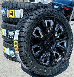 22” Chevy Silverado GMC Sierra Replica Wheels & Tires Off-Road Tahoe Yukon Escalade Suburban Rines Y