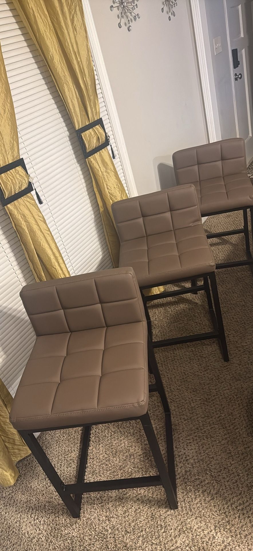 Modern Counter Height Bar Stools -Set Of 3 BRAND NEW