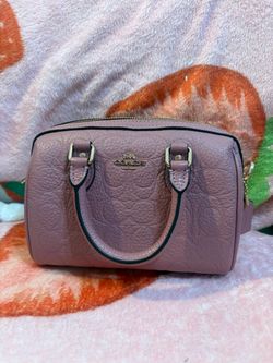 Coach Signature Embossed Mini Satchel Bag