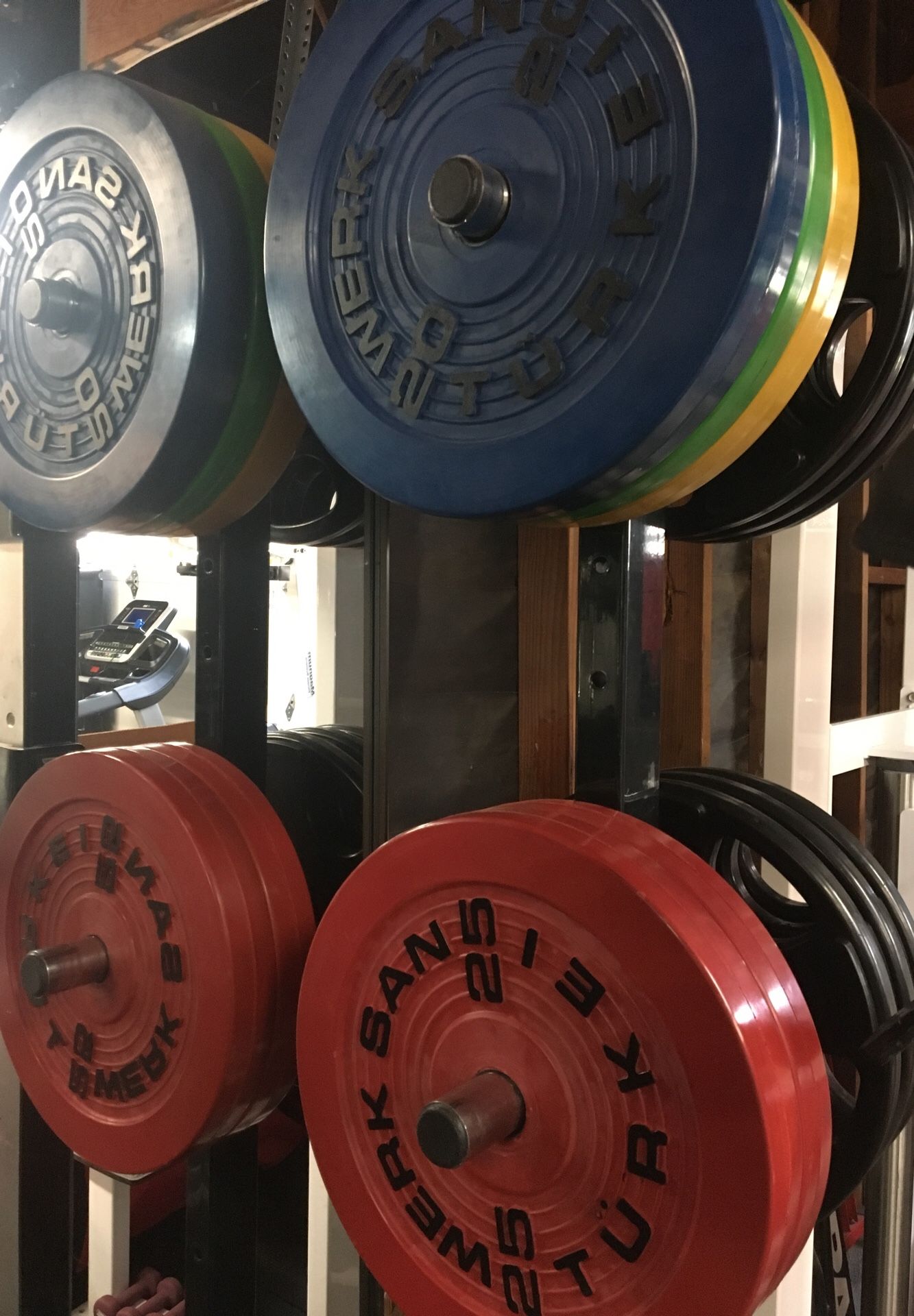Werksan 140kg Set Olympic Bumper Plates + Eleiko Bar