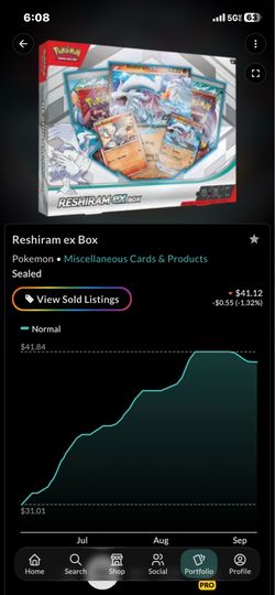 Pokémon Reshiram ex Box Sealed