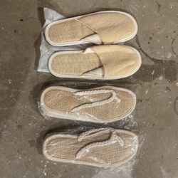 Size 8 Slippers Beige