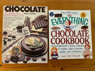 Chocolate Cookbooks Lot – Chocolate Artistry + Everything Chocolate Cookbook