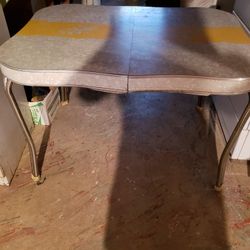 Vintage 1950's Formica & Chrome Kitchen Table