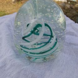 Penfolio Art Glass Paperweight Pen Holder Bellicante Bubbles