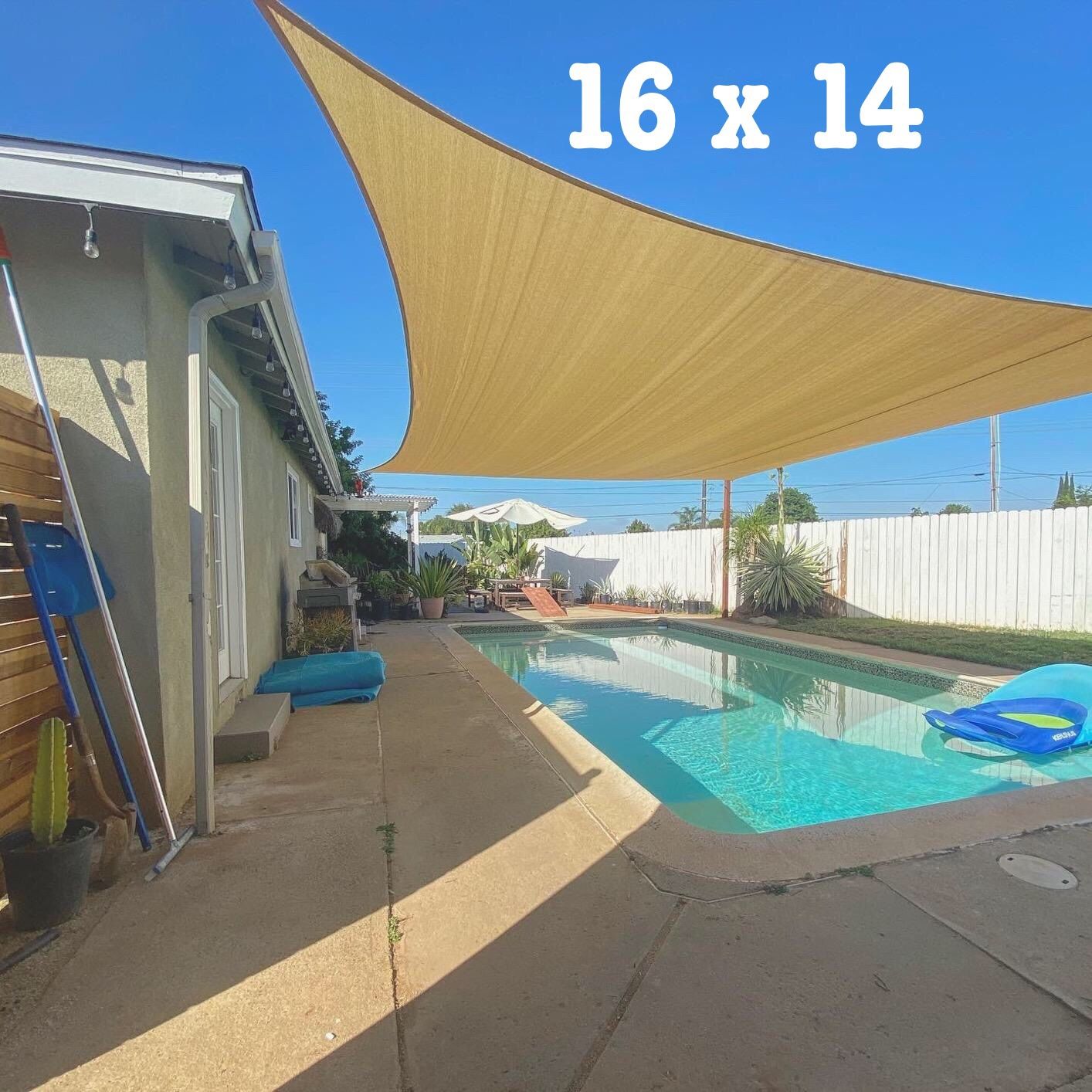 NEW Patio Awning Sunshade Canopy Top Sail 16x14 Feet sun shade