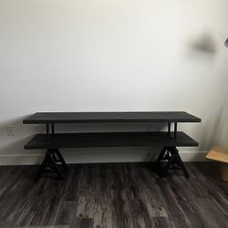 2 Tier Dark Wood Console Table 