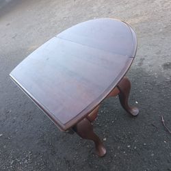 Two Antique Mahogany Solid Wood End Tables