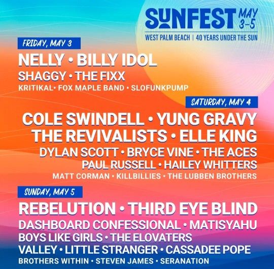 SUNFEST - 4 TICKETS ADMISSION