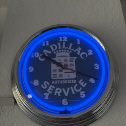 Cadillac 14 In Neon Clock