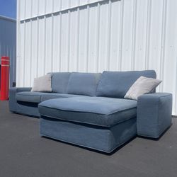 🚚FREE DELIVERY🚚 IKEA-Kivic Sofa with chaise, Tallmyra blue