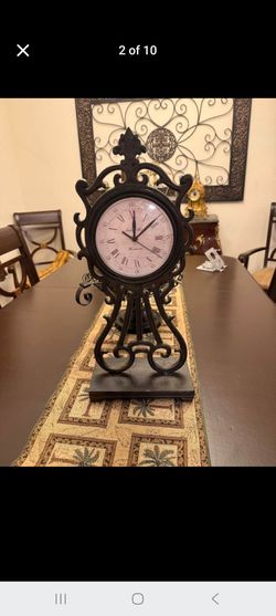 Heavy metal table clock