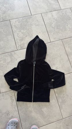 Black Velvet Zip-Up Hoodie