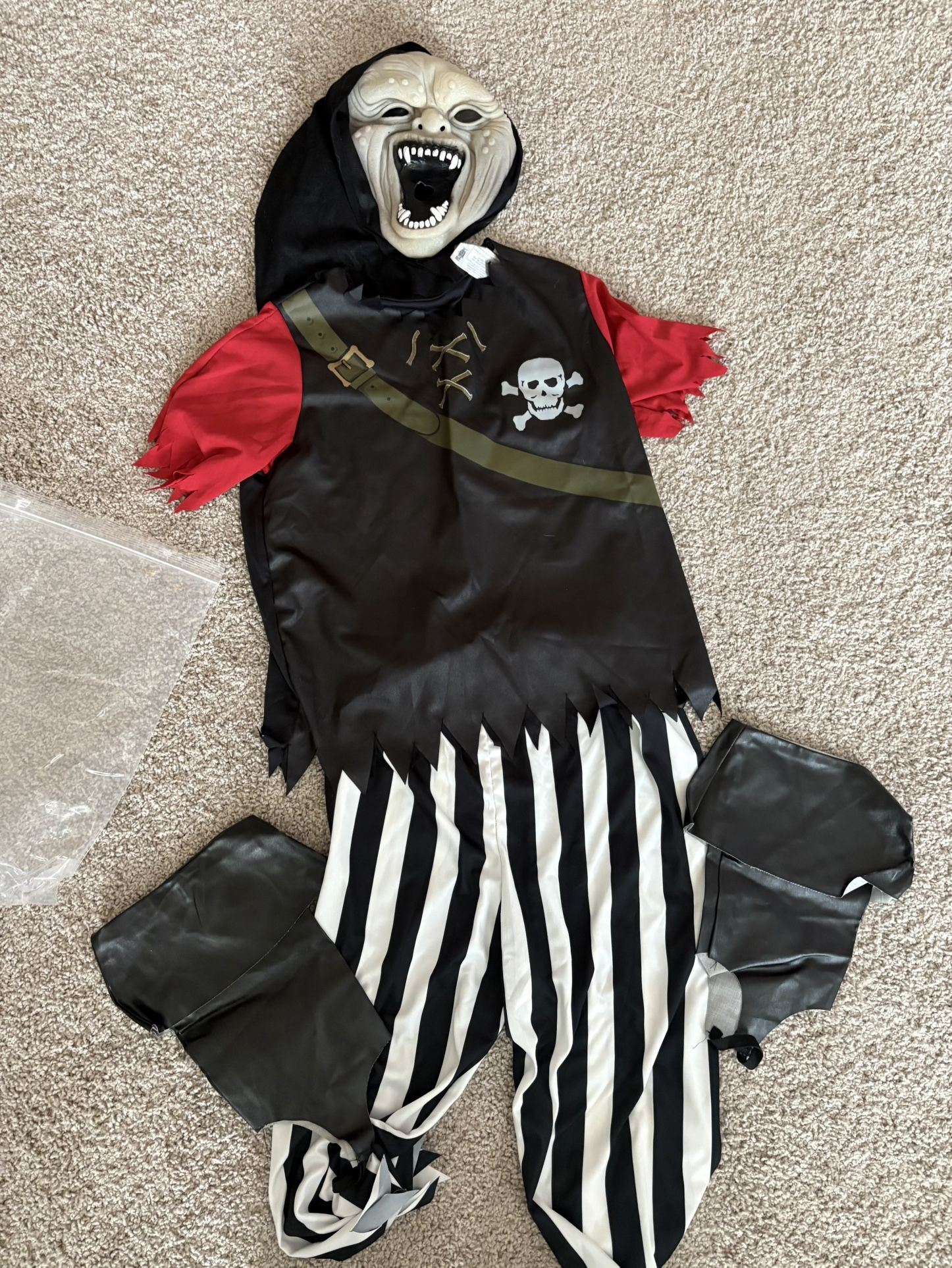 Kids Size 8-10 Halloween Costume Zombie Pirate 